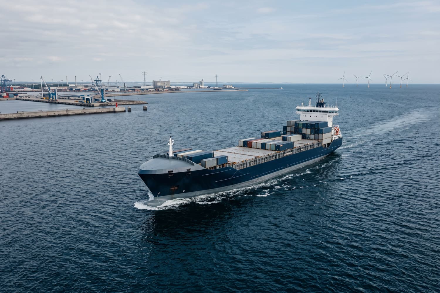 Clean waterline and wake of an efficiently operated vessel